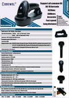 Nouveau lecteur de codes-barres USB 1D 2D QR pour TPV, commerce de détail, supermarché, bibliothèque, usage médical et stockage COM