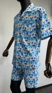 Set kemeja Hawaii pria, setelan kemeja Hawaii dan celana pendek tropis untuk pria - Product Image 2