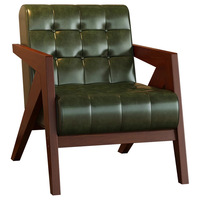 Fauteuil simple en bois massif, idéal pour les hôtels, les salons, les balcons et les loisirs, style vintage.