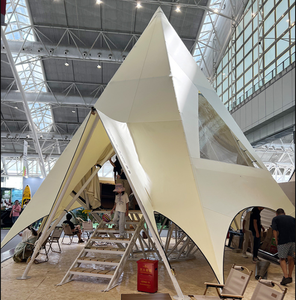 Custom Heavy-Duty Luxury Glamping <b>Yurt</b> 6M Steel Single PVC Aluminum Cotton Canvas Oxford <b>Tent</b> Hotel Family Camping Outdoor Party - Product Image 3