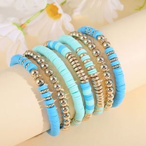 Vintage Bohemian Polymer Clay Beaded Bracelet <b>Set</b> for Men and <b>Women</b> - Trendy Handmade Fashion Jewelry <b>Gift</b> - Product Image 2