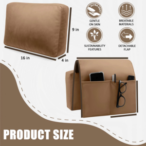 Custom Recliner Chair Side Storage Organizer with Soft Neck <b>Support</b> Cushion for Living Room <b>Sofa</b> Headrest Pillow - Product Image 3