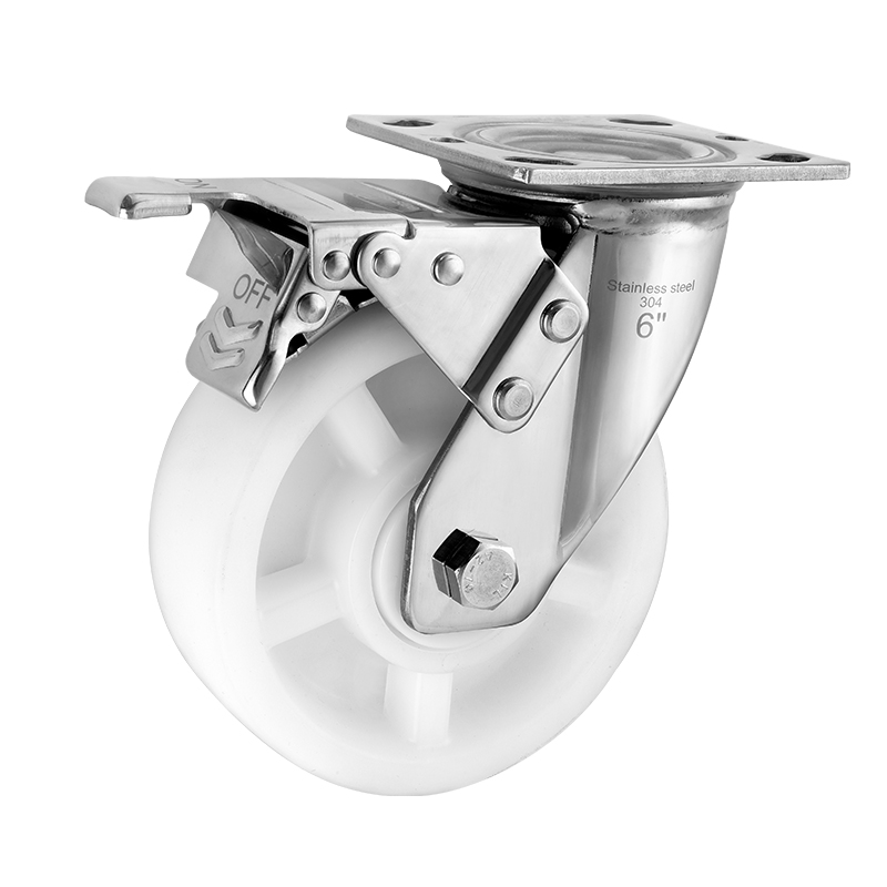 CMCL 4" 6In Heavy Duty Swivel Castor 5 Inch SUS304 Stainless Steel Caster Wheel