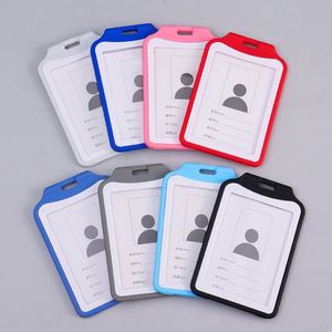 Porte-carte d'identité rigide en silicone transparent double face couleur personnalisée, durable et portable, pour usage au bureau, accessoires verticaux pour infirmières - Product Image 3