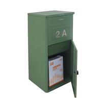 Boîte aux lettres murale extra-large en métal vert clair, étanche avec serrure pour usage extérieur – Nouveauté 2026
