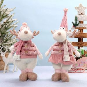 Adorno Navideño Festivo de Pareja de Ciervos, 2 Piezas, Lindos Ciervos Decorativos de Pie para Decoración del Hogar en Invierno - Product Image 1