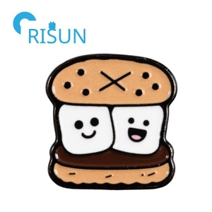 Tùy Chỉnh Món Tráng Miệng Tình Yêu Bạn S'More Trâm Cài Cho Cắm Trại Quà Tặng Kim Loại Dễ Thương Thực Phẩm <span class=keywords><strong>Smore</strong></span> Mèo Men Pin Kawaii S'mores Men Pin Huy Hiệu - Product Image 4