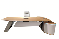 Bureau de direction moderne de luxe en bois massif pour PDG, mobilier de bureau contemporain haut de gamme, durable, fournitures de bureau écologiques