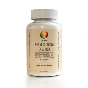 OEM/ODM Immune Support Organic Reishi Extract Lions Mane Cordyceps Mushroom Extract Capsules Herbal Supplements Food Garde