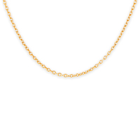 Collier Gemnel en argent sterling 925, chaîne classique en câble, or 18 carats, 1,2 mm, vente chaude