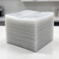 Petit sac en polyéthylène plat à extrémité ouverte, sac en plastique LDPE transparent à ouverture supérieure, imprimé sur mesure pour l'emballage de bijoux et de composants électroniques