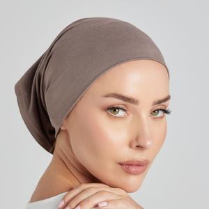 หมวกคลุมผมมุสลิมแบบสวมใส่ทุกวัน สีพื้น เนื้อผ้านุ่ม ปรับแต่งได้ ระบายอากาศดี สวมใส่สบาย ยืดหยุ่น ทนทาน - Product Image 1