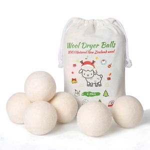 Meilleures ventes 2025 Boules de séchage pour linge en laine de Nouvelle-Zélande 100% biologique et artisanale en stock Boules de séchage pour linge pour machine à laver - Product Image 1