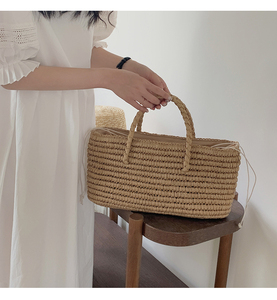 Bali Summer Beach Tote <span class=keywords><strong>borsa</strong></span> di paglia di Rafia 2023 Bolso paglia Rafia De Playa intrecciata oversize in pelle naturale enormi grandi donne - Product Image 4