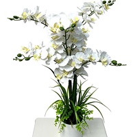 Orchidée Phalaenopsis Artificielle en Pot, 54 Têtes, Effet Naturel, pour Décoration Maison et Mariage