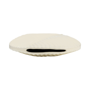 Vaso in ceramica rotondo testurizzato con disegno a foglia per decorazioni per la casa - Product Image 5