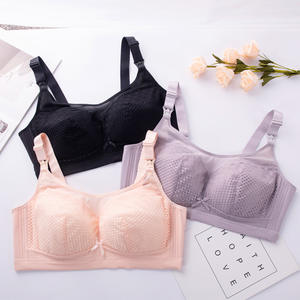 <span class=keywords><strong>Soutien</strong></span>-<span class=keywords><strong>gorge</strong></span> d'<span class=keywords><strong>allaitement</strong></span> grande taille pour femmes, brassière Push Up en dentelle fine rembourrée sans armature - Product Image 4