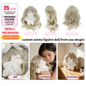 Poupée en mohair de luxe stylable 20 cm, peluche, personnage, habillage, adorable poupée en coton doux avec tenue amovible - Product Image 5