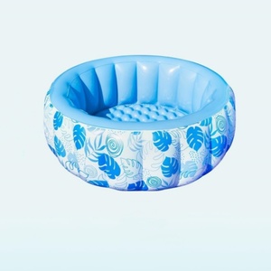 สระว่ายน้ำเป่าลม PVC ขนาด 167*50 ซม. สีฟ้าชมพูทราย สำหรับครอบครัวและเพื่อนๆ ปาร์ตี้น้ำฤดูร้อน สนามหญ้าหลังบ้าน - Product Image 1