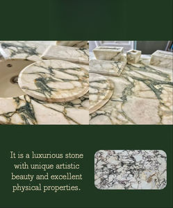 Dalle de marbre Calacatta Monet polie sur mesure, marbre blanc, décoration intérieure, table de salle à manger, cuisine - Product Image 3