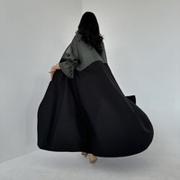 Traditionnel musulman de haute qualité Abaya Femmes Robe Musulmane Doubai nouveau Style Eid élégant noir dinde Mit Perlen avec corde