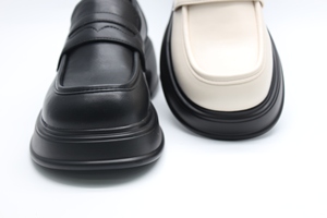 2023 nouveaux talons épais pour femmes dames françaises chaussures compensées plate-forme all-match petites chaussures en cuir - Product Image 2