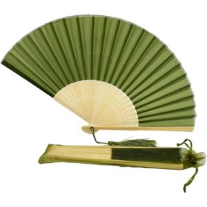 Fabric Handheld Folding <strong>Hand</strong> <strong>Fan</strong> With A Tassel For Women Girls Summer Party Event <strong>Favor</strong> Birthday <strong>Wedding</strong> Souvenir Gift - Product Image 1
