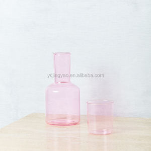 <span class=keywords><strong>Bicchieri</strong></span> Decorativi su Misura Resistenti al Calore in Vetro Borosilicato Colorato Pyrex Caraffa da Comodino - Product Image 5