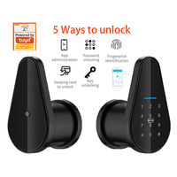 Penawaran Khusus Tuya/TTLOCK Kunci Digital Pintar Pengenal Sidik Jari Kunci Pintu Pintar Kartu Kata Sandi Semi-otomatis Paduan Aluminium