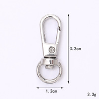 Anneau à ressort en alliage de zinc, fermoir mousqueton ouvert, crochet à pression en forme de cœur, accessoires de porte-clés pour la fabrication de bijoux, vêtements et sacs DIY