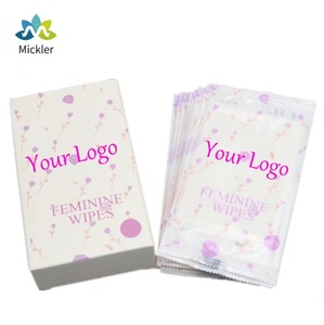 Lingettes d'hygiène <span class=keywords><strong>intime</strong></span> féminine bio, à base d'herbes naturelles pures, emballées individuellement, marque privée - Product Image 1