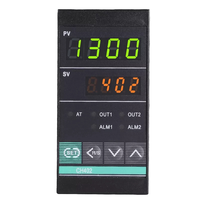 Controlador de Temperatura Digital PID CH402 con Relé SSR, Vertical 48*96mm, Doble Salida, Termostato para Horno, Material Plástico