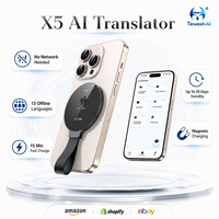 Traducteur vocal portable, traduction d'appels vidéo, interprétation simultanée, 150 langues, batterie 65 mAh, charge magnétique