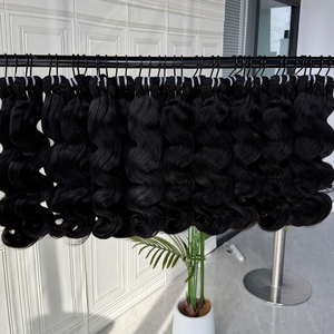 Extensiones de Cabello Humano Virgen con Ondas Suaves, Color Natural, Textura Completa, Doble Trama a Máquina para Suministro de Fábrica de Encajes - Product Image 3