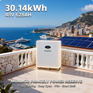Batterie lithium-ion 30 kWh 48 V 628 Ah pour systèmes de panneaux solaires, sur pied avec roues - Product Image 1