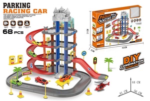 Auto giocattolo fai da te assemblato per bambini <span class=keywords><strong>Garage</strong></span> 4 piani pista parcheggio giocattolo <span class=keywords><strong>Garage</strong></span> ascensore parcheggio pista da corsa veicolo giocattolo con auto e aereo - Product Image 5