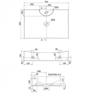 Scarabeo Tsunami moderno e rustico bagno lavabo in pietra naturale ovale lavello a mano travertino e marmo materiale - Product Image 3