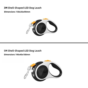 Büyük/küçük köpekler kediler için yarı otomatik kilit ve şok emici tasarım paslanmaz çelik yay ile hafif geri çekilebilir köpek tasma - Product Image 6