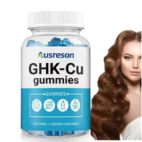 Bonbons gélifiés au peptide GHK-Cu, supplément pour la peau et les cheveux, acide hyaluronique, soin de la peau, GHK-Cu, 50 mg, 100 mg, SPL OEM.