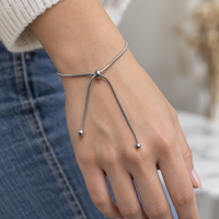 Bracelet ajustable minimaliste en acier inoxydable plaqué or 18 carats pour femme, sans ternissement, avec chaîne serpent et cordon de serrage