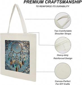 Dream Catcher Canvas Tote <b>Bag</b> with Handles Reusable Grocery Shopping <b>Bags</b> <b>Foldable</b> Handbag Shoulder <b>Bags</b> - Product Image 4