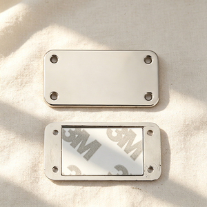 Custom Metal Furniture Nameplates Self-Adhesive Waterproof Sign Labels with 3M Adhesive Suitable for Cabinet Hardware - Product Image 1