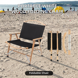 Silla Plegable de Madera Portátil para Camping al por Mayor |   Silla de Lona para Playa y Picnic al Aire Libre, Proveedor Indio - Product Image 2