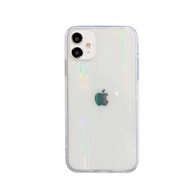 For iphone 12 Mini Acrylic Laser Clear Case Aurora Colorful Phone Back Cover for iphone 12 Pro Max