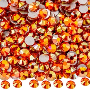 Strass en verre cristal OLeeya série métallique SS6-SS30, non thermocollants, à dos plat, pour vêtements DIY et accessoires 3D pour ongles - Product Image 3