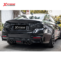 Diffuseur arrière en fibre de carbone sèche XTREME, finition brillante, kit carrosserie pour BMW F80 M3 F82 M4 2014-2020