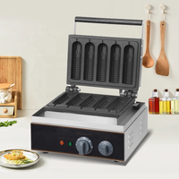 Mini machine commerciale verticale à gaufres alvéolées et à hot-dogs électrique personnalisée alimentée au gaz pour la cuisine