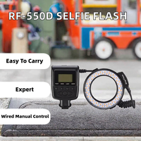 Mini-caméra vidéo professionnelle RF-550D avec flash annulaire LED 3000-15000K pour la photographie