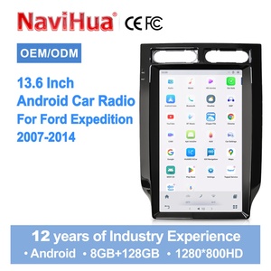 NaviHua Car Radio Audio GPS Navigation Stereo DVD <b>Player</b> 13.6" Tesla Style Multimedia Carplay Ford Expedition 2007--2014 Auto AC - Product Image 3