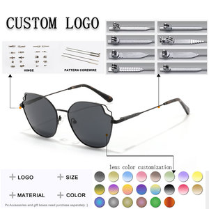 Gafas de Sol Cat Eye con Montura Metálica Completa, Lentes Verdes, Protección UV400, Estilo Unisex para Adultos - Product Image 2